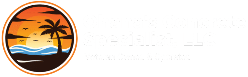 Ohanas Concrete Specialist Logo White